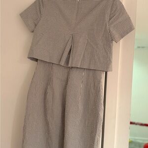 Banana Republic Black and White Striped Top